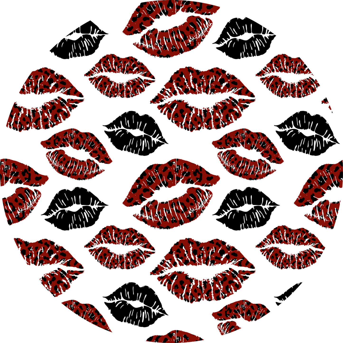 Red & Black Lips Coaster