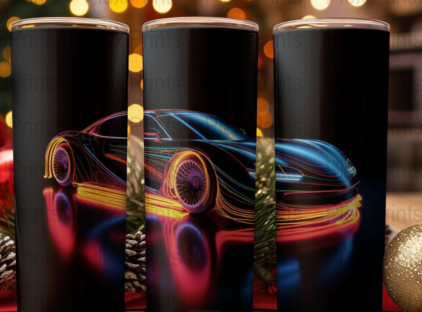Neon Lamborghini Tumbler