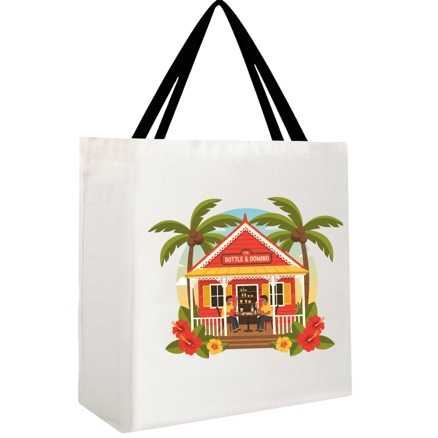Bottle & Domino Rum Shop Tote Bag