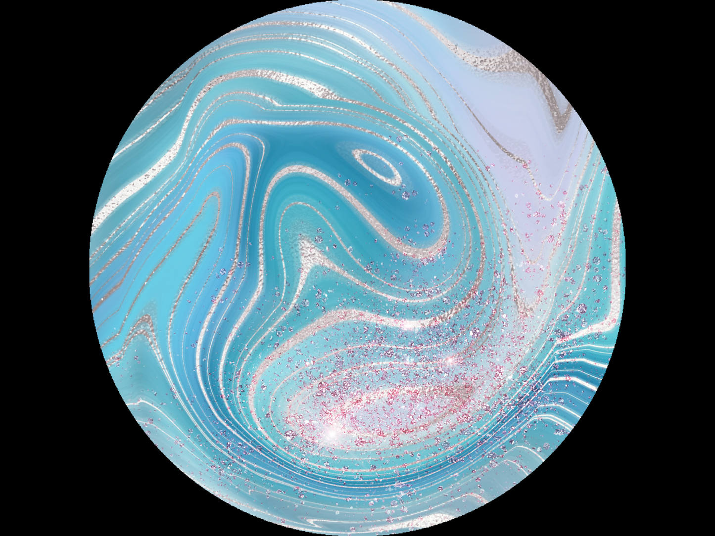Teal & Lilac Rain