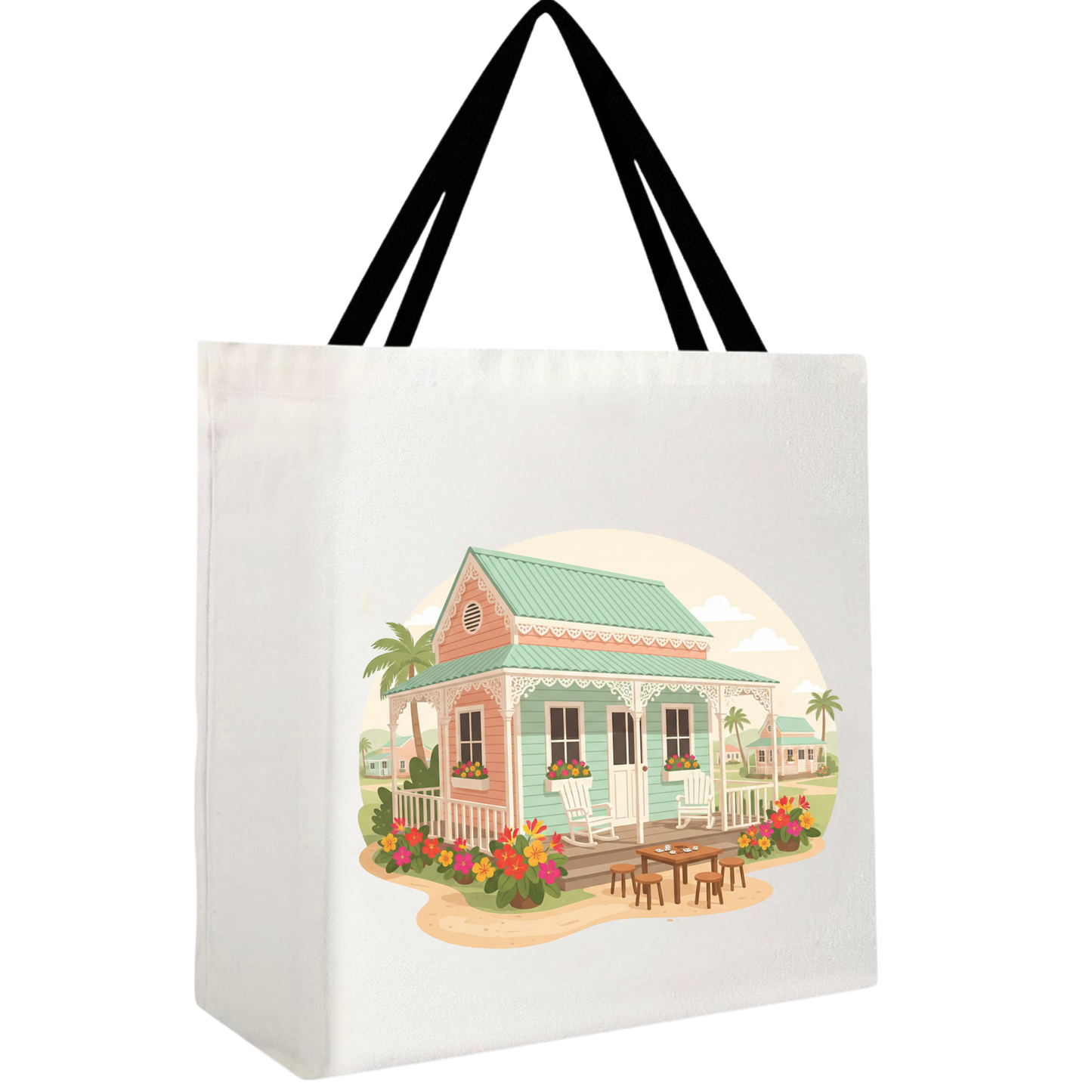 Caribbean Chattel House Tote Bag