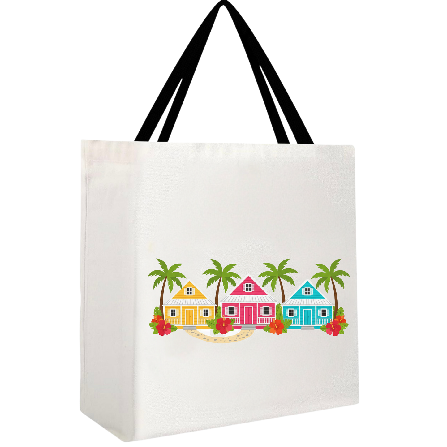Caribbean Village Chattel Houses Tote Bag