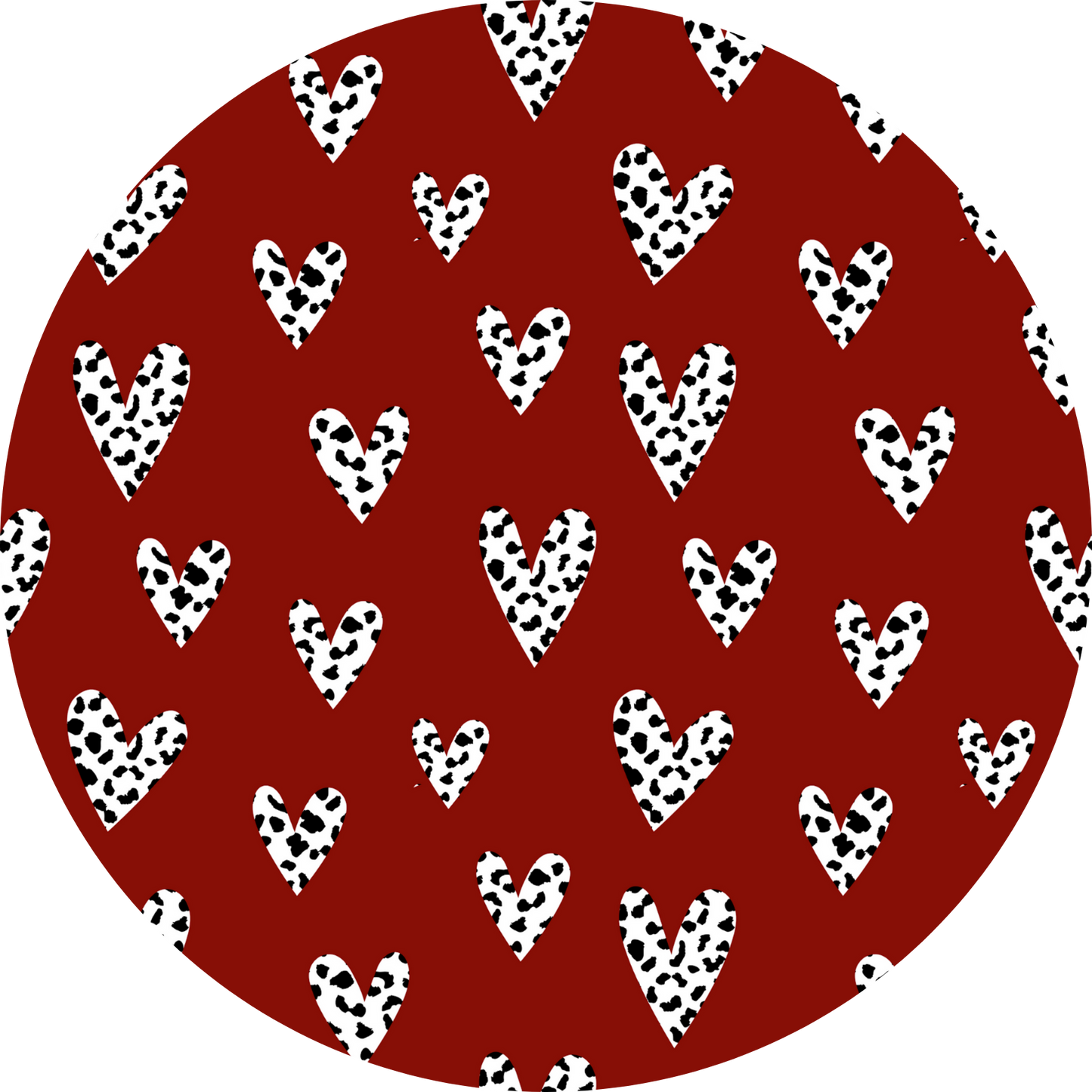 Red Squiggle Heart Coaster