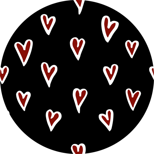 Red Heart with White Outline