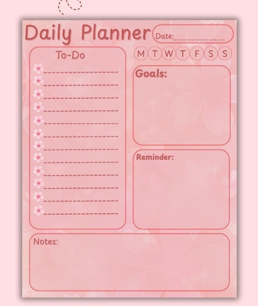 Cherry Blossom Daily Planner