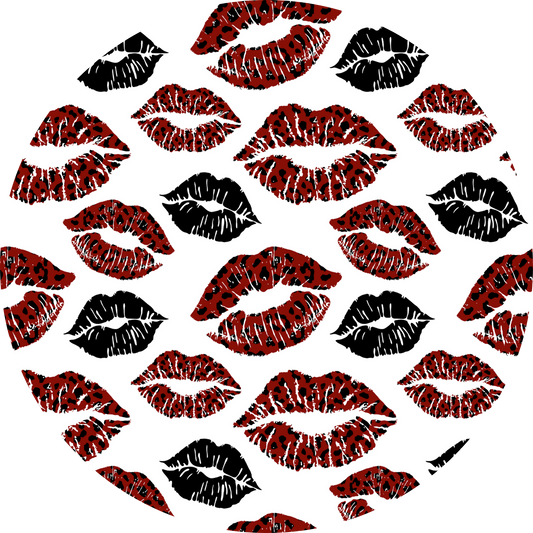 Red & Black Lips Coaster