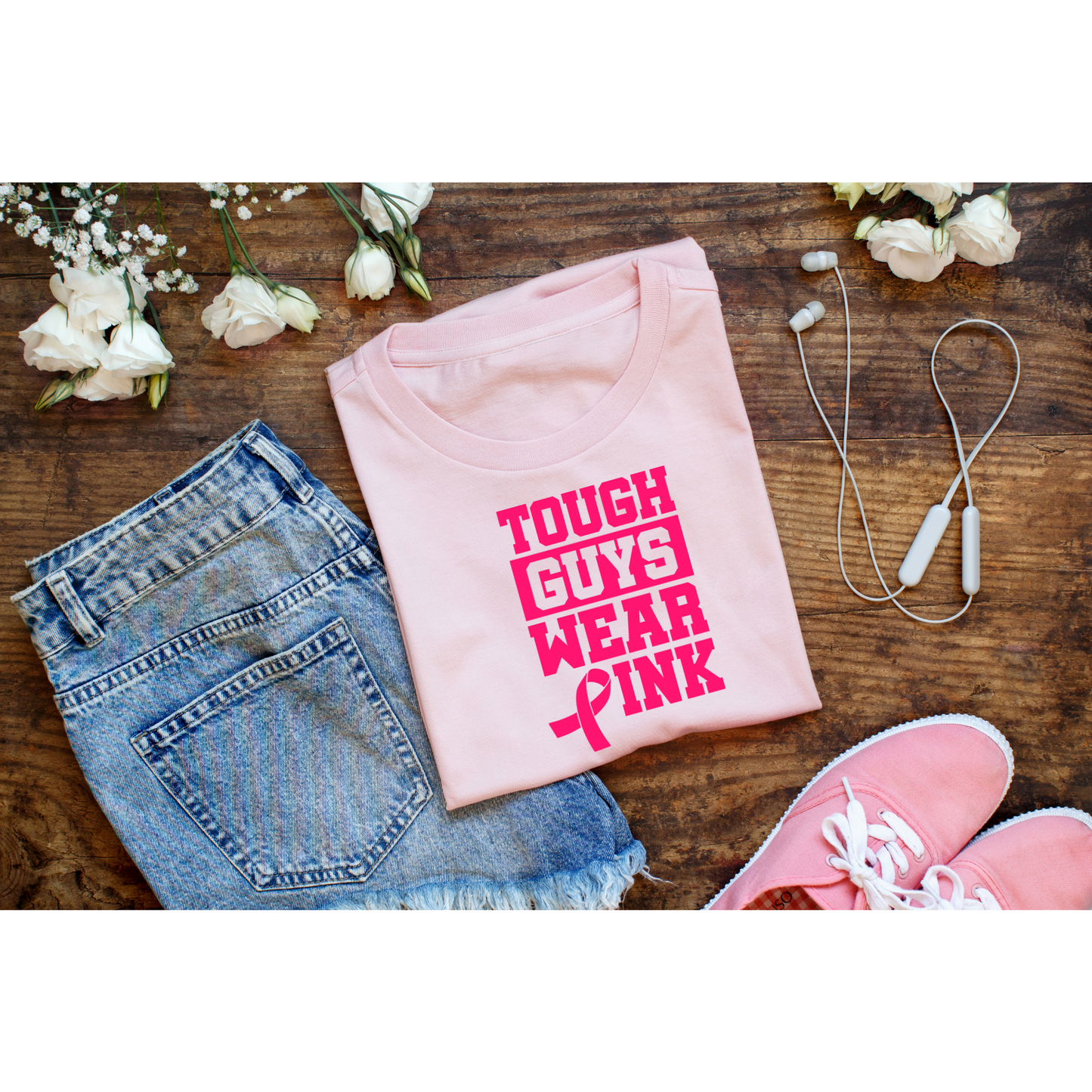 Tough Guys Wear Pink Tee