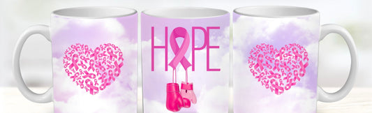 Hope & Strength Pink Ribbon Mug
