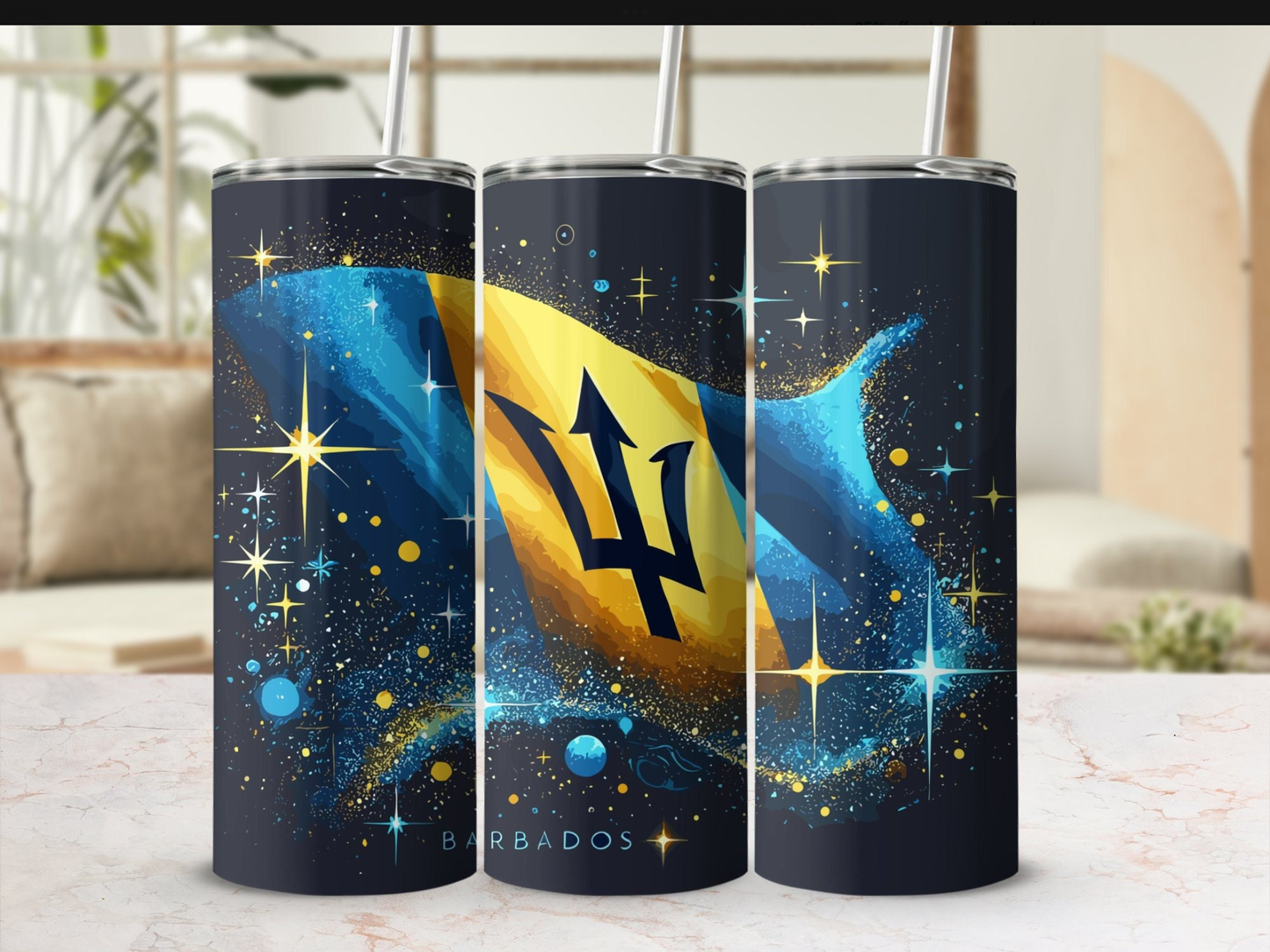 Barbados-Themed 20 oz Tumblers