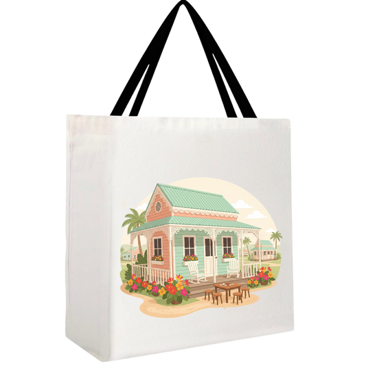 Caribbean Chattel House Tote Bag