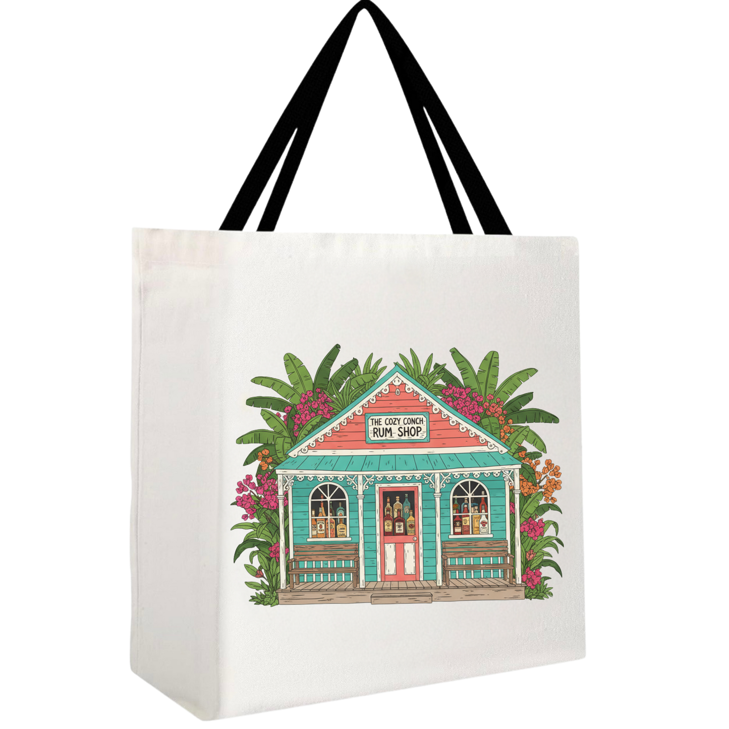 Cozy Conch Rum Shop Tote Bag