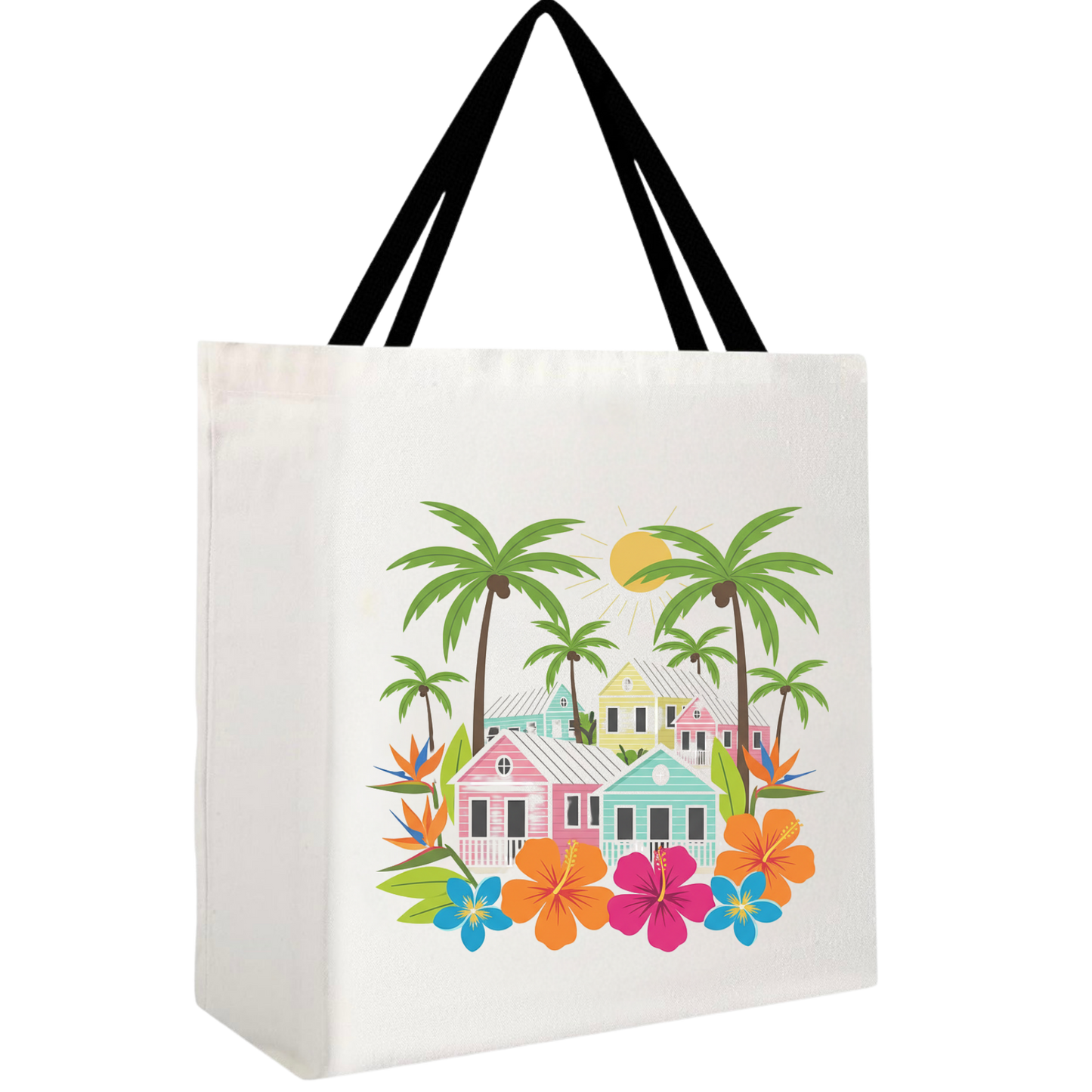 Tropical Paradise Chattel Houses Tote Bag