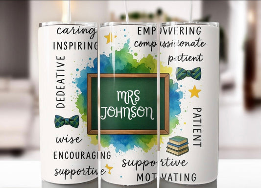 Personalized Teacher Qualities 20oz Tumbler