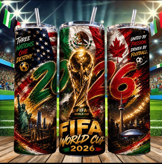 FIFA World Cup 2026 Tumbler – Three Nations, One Destiny